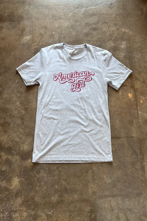 AMERICAN GIRL GRAPHIC TEE GRAY