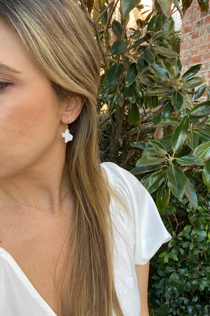 TEXAS DANGLE EARRINGS SPECKLED BIRCH