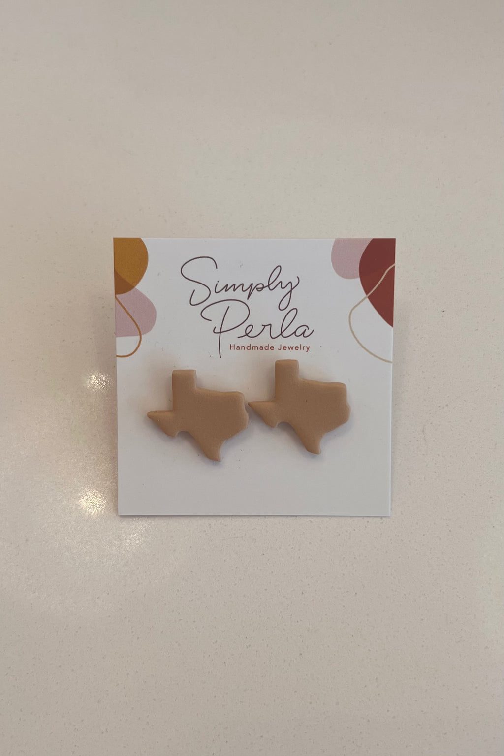 TEXAS STUD EARRINGS CAMEL