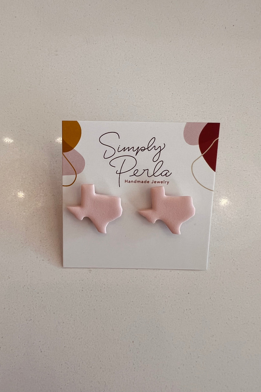 TEXAS STUD EARRINGS LIGHT PINK