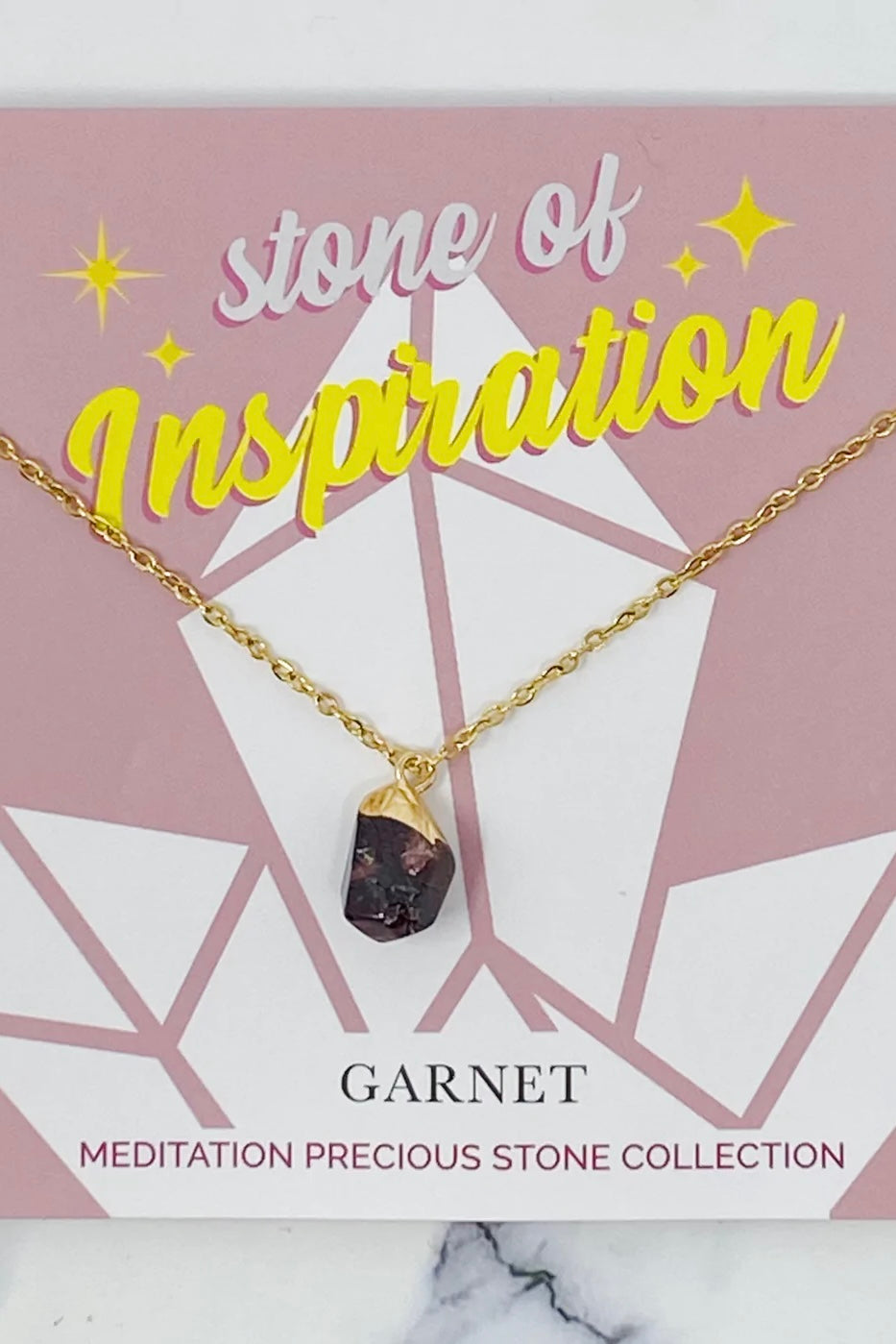 MEDITATION STONE NECKLACE GARNET