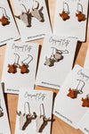 TEXAS DANGLE EARRINGS SPECKLED BIRCH