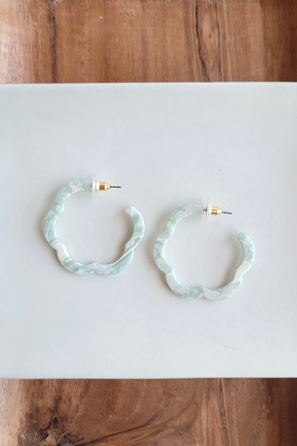 POSEY HOOP EARRINGS AQUAMARINE