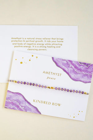 HEALING GEMSTONE BRACELET AMETHYST-PEACE