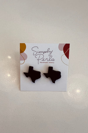 TEXAS STUD EARRINGS BLACK