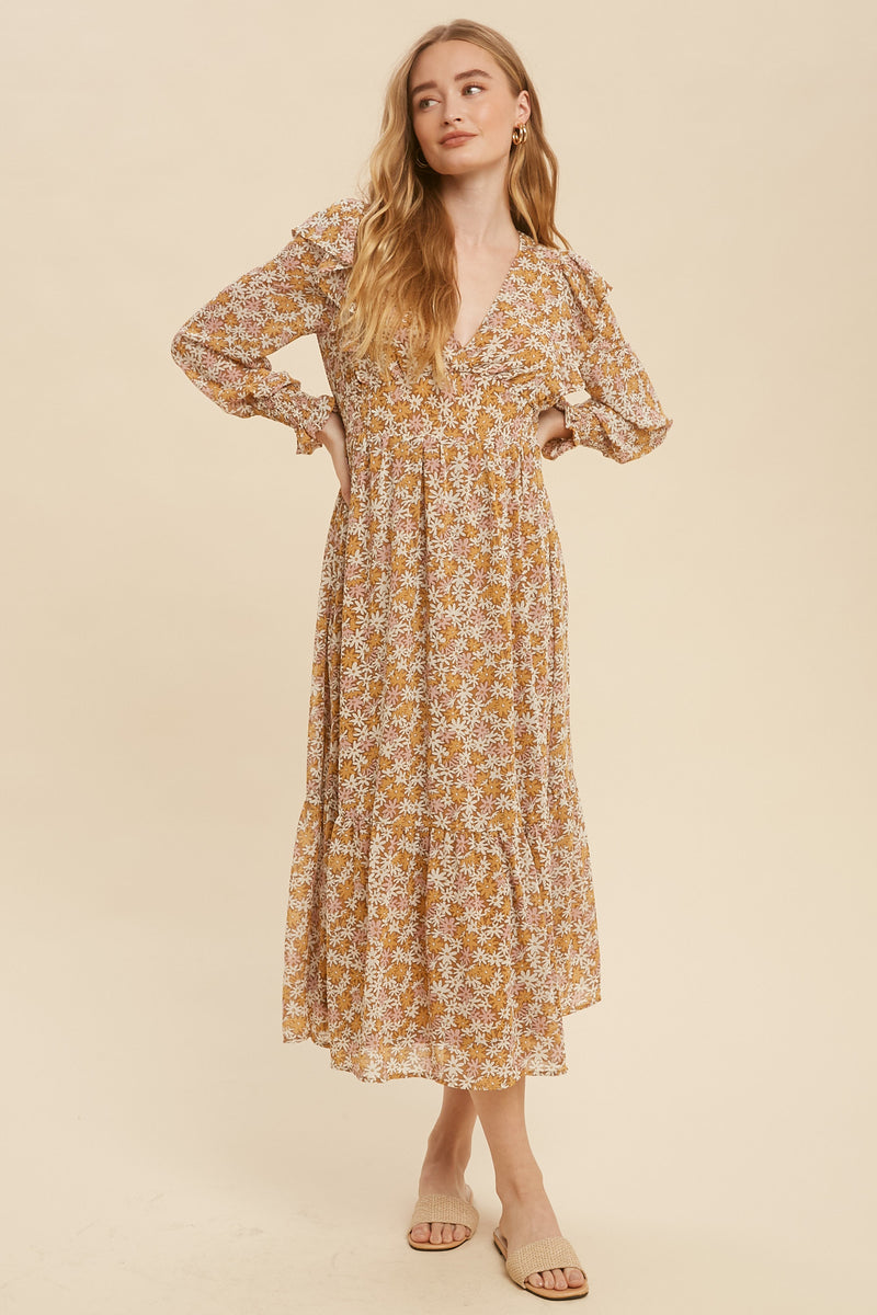 YOU'RE MY SUNFLOWER MIDI DRESS